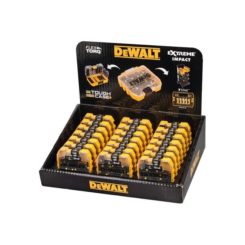 Dewalt Power Tools Impact Torsion Bits PH2 25mm Tic Tac Display 21 Piece DeWALT Power Tools - RockBottom Northampton