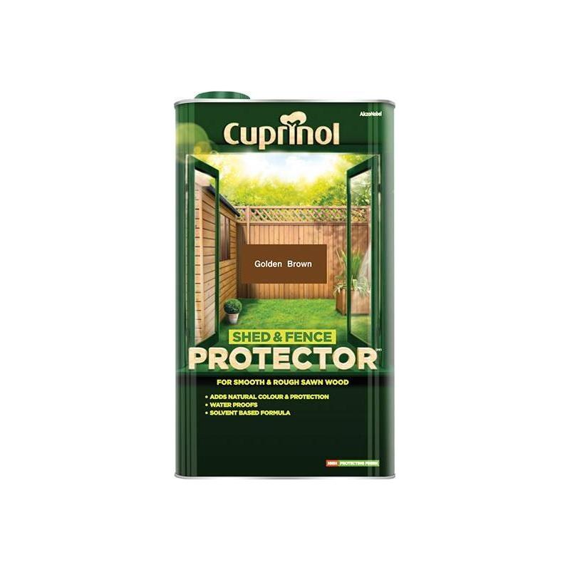 Cuprinol Shed & Fence Protector Gold Brown 5 litre Cuprinol - RockBottom Northampton
