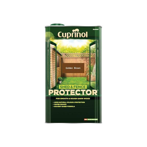 Cuprinol Shed & Fence Protector Gold Brown 5 litre Cuprinol - RockBottom Northampton