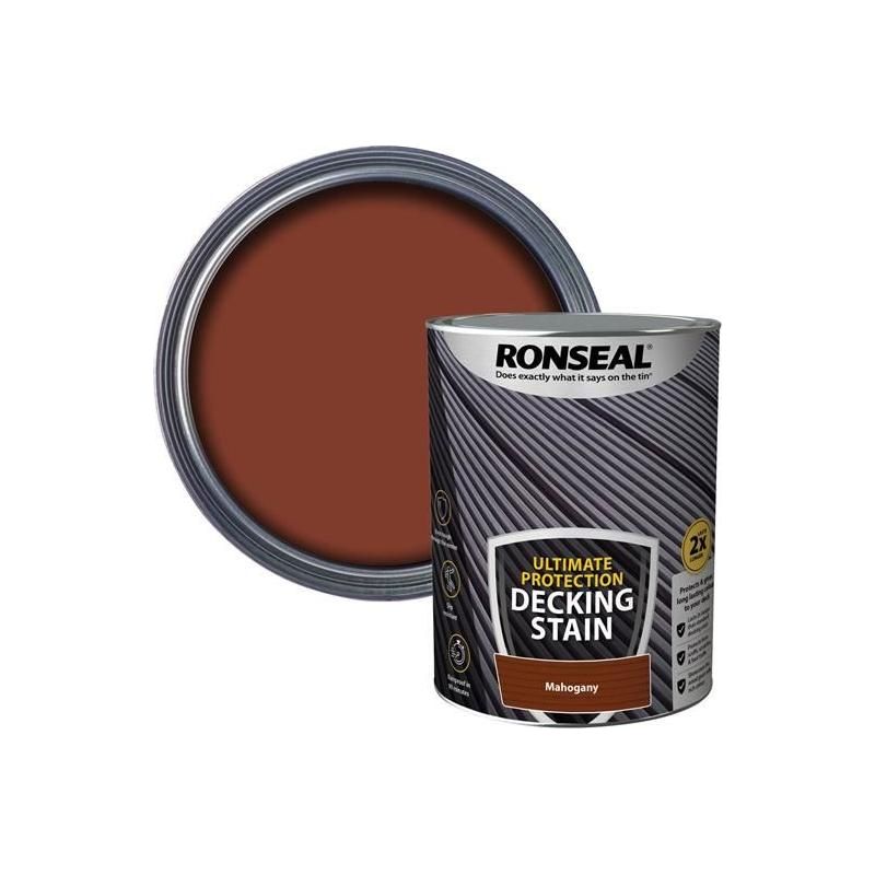 Ronseal Ultimate Protection Decking Stain Rich Mahogany 5 litre Ronseal - RockBottom Nothampton