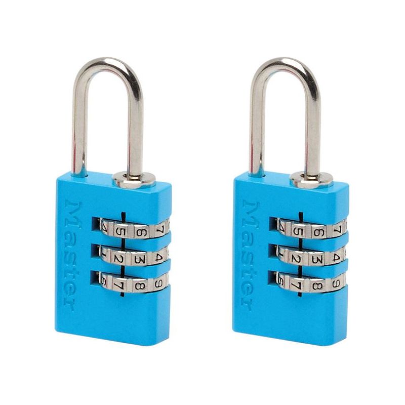 Master Lock Aluminium 3-Digit Combination 20mm Padlock Colour x 2 Master Lock - RockBottom Northampton