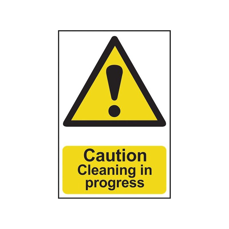 Scan Caution Cleaning In Progress - PVC Sign 200 x 300mm Scan - RockBottom Nothampton