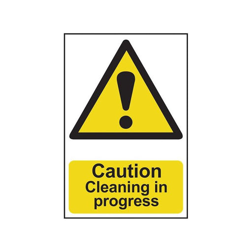 Scan Caution Cleaning In Progress - PVC Sign 200 x 300mm Scan - RockBottom Nothampton