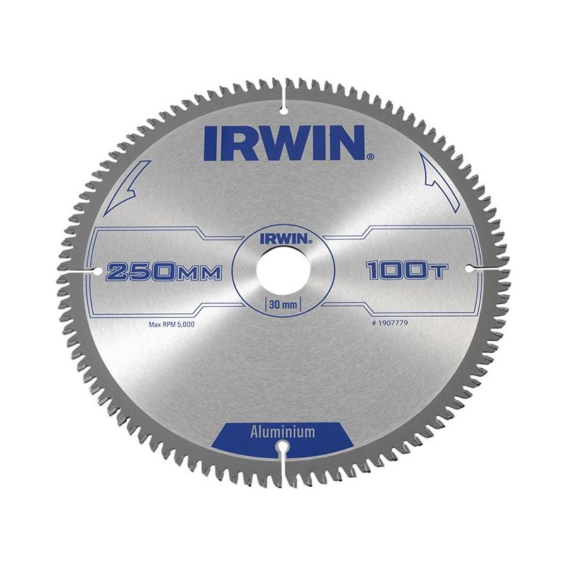 Irwin® Professional Aluminium Circular Saw Blade 250 x 30mm x 100T TCG IRWIN® - RockBottom Northampton