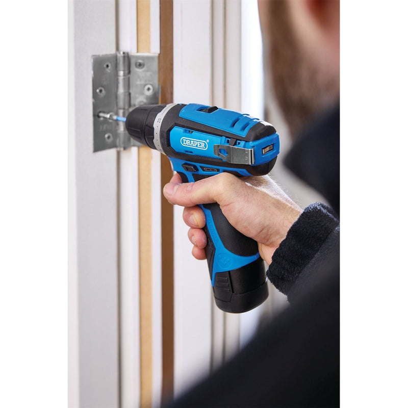 Draper 12V Drill Driver, 1 x 1.5Ah Battery, 1 x Fast Charger Draper - Town Tools