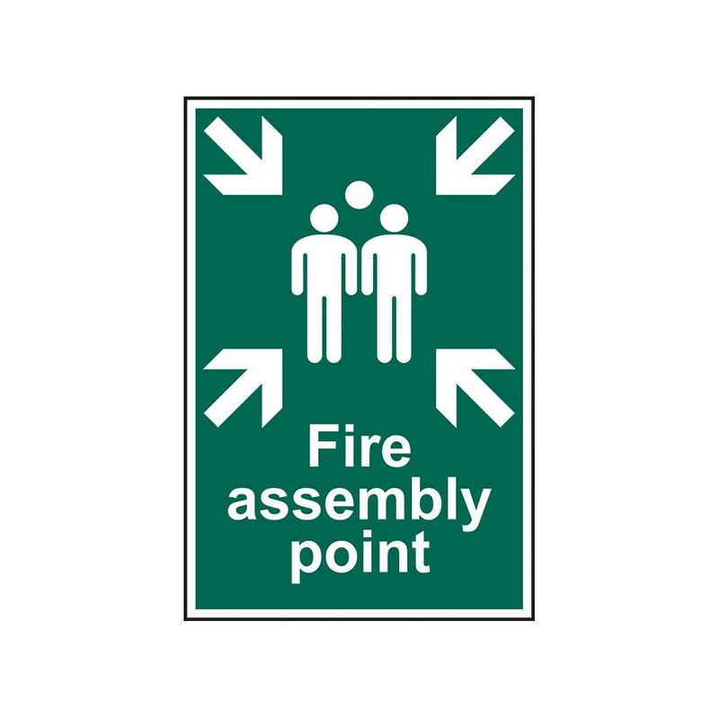 Scan Fire Assembly Point - PVC Sign 200 x 300mm Scan - RockBottom Nothampton