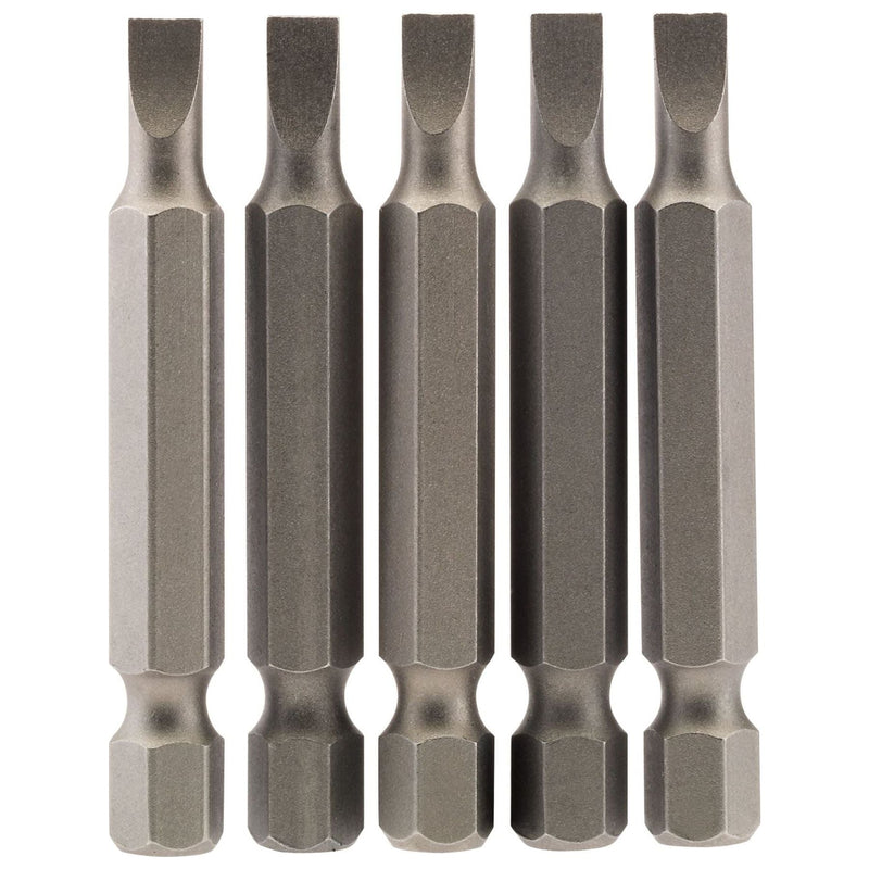 Draper Plain Slot Insert Bit, 4.5mm, 1/4" Hex, 50mm Long (Pack of 5) 64270 Draper - Town Tools 