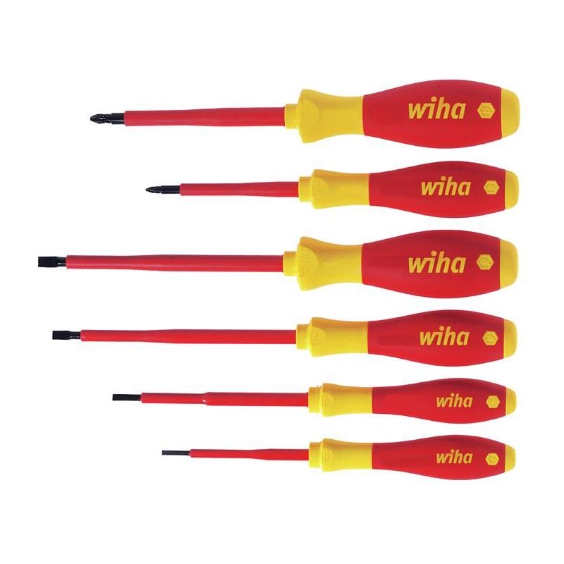 Wiha SoftFinish® electric SL/PZ Screwdriver Set, 6 Piece Wiha - RockBottom Northampton