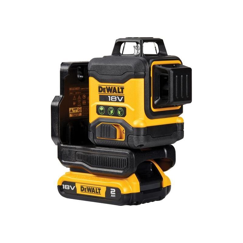 Dewalt Power Tools DCLE34031D1 3 x 360° Multi Line Laser 18V 1 x 2.0Ah Li-ion DeWALT Power Tools - RockBottom Northampton
