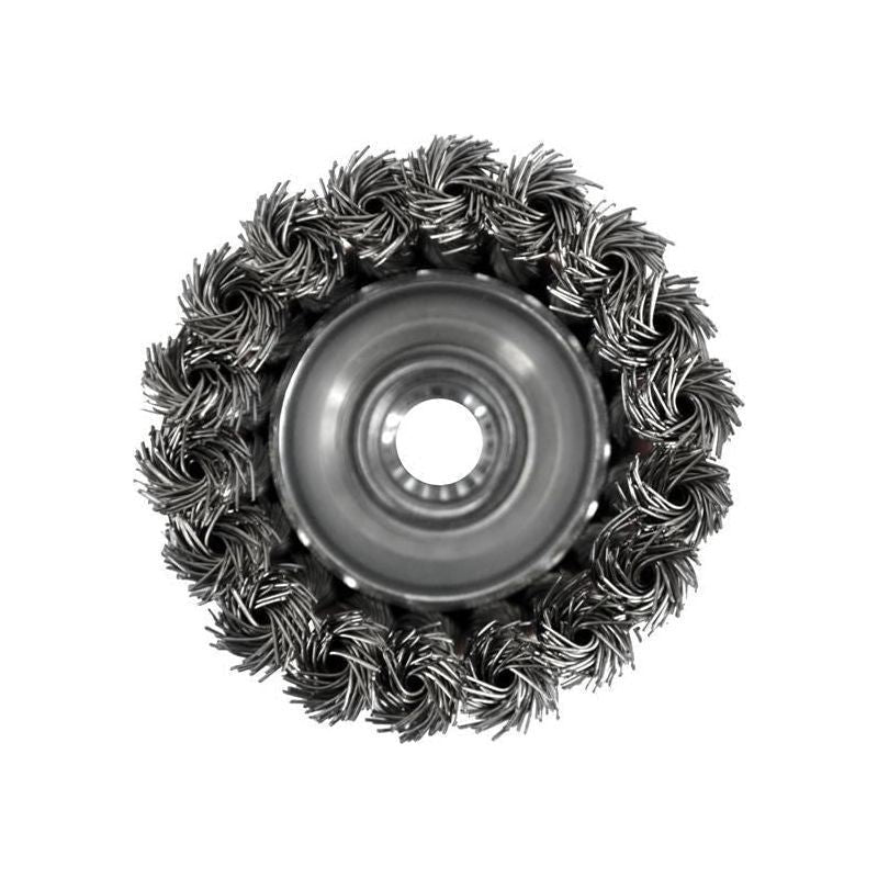 Faithfull Wire Cup Brush Twist Knot 65mm M14x2, 0.50mm Steel Wire Faithfull - RockBottom Northampton