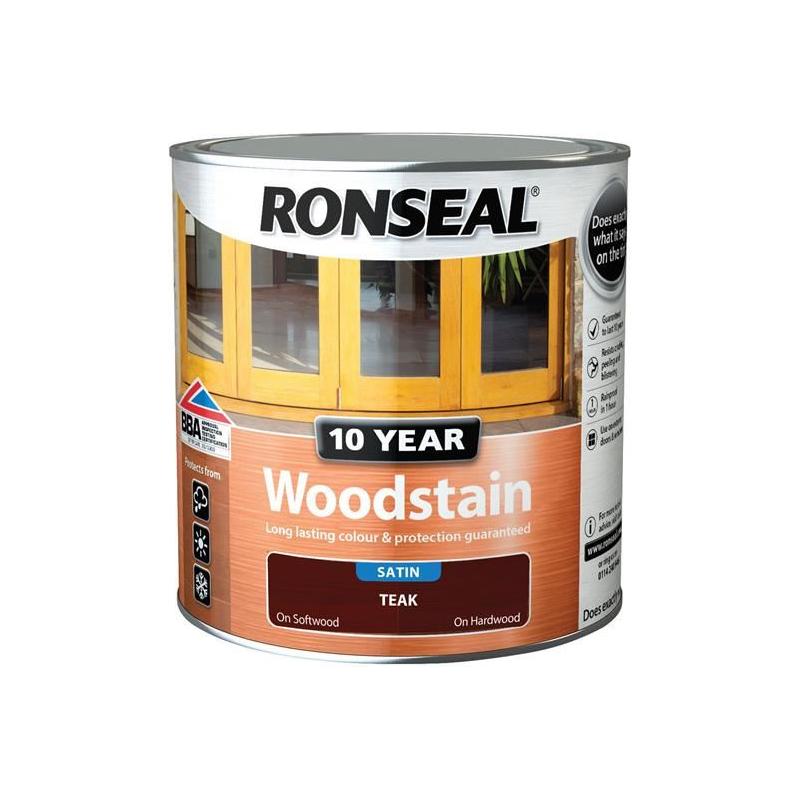 Ronseal 10 Year Woodstain Teak 2.5 litre Ronseal - RockBottom Nothampton