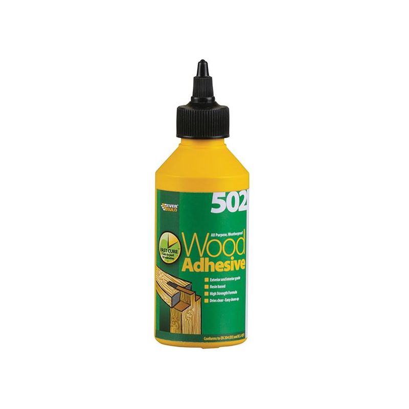 Everbuild Sika 502 All Purpose Weatherproof Wood Adhesive 250ml Everbuild Sika - RockBottom Northamptin