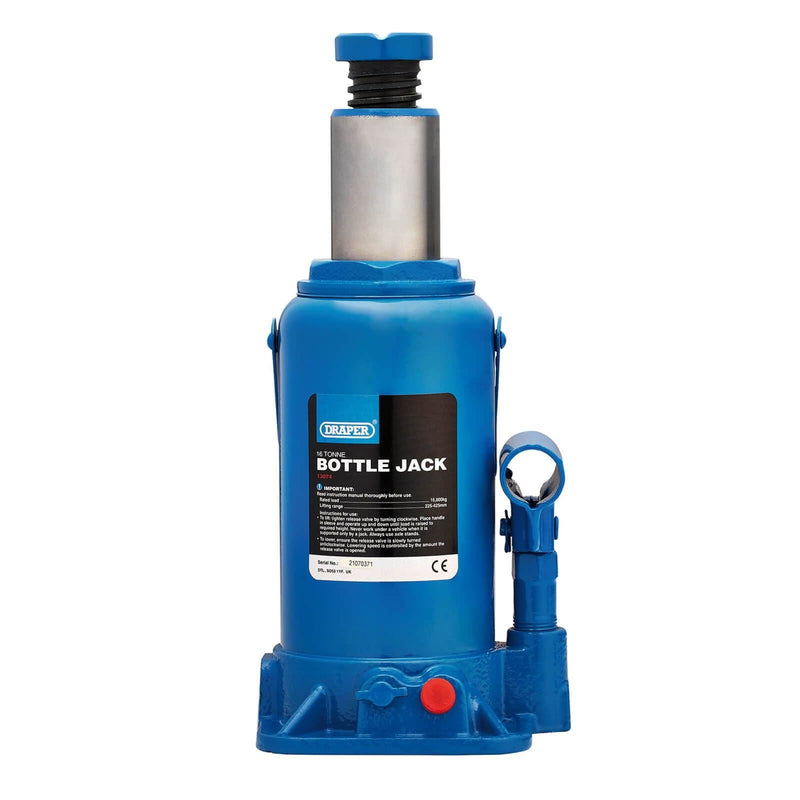 Draper Hydraulic Bottle Jack, 16 Tonne 13074 Draper - Town Tools 