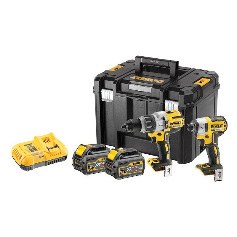 Dewalt Power Tools DCK276T2T FlexVolt XR Twin Pack 18V 2 x 18/54V 6.0/2.0Ah Li-ion DeWALT Power Tools - NorthantsTrade Northampton