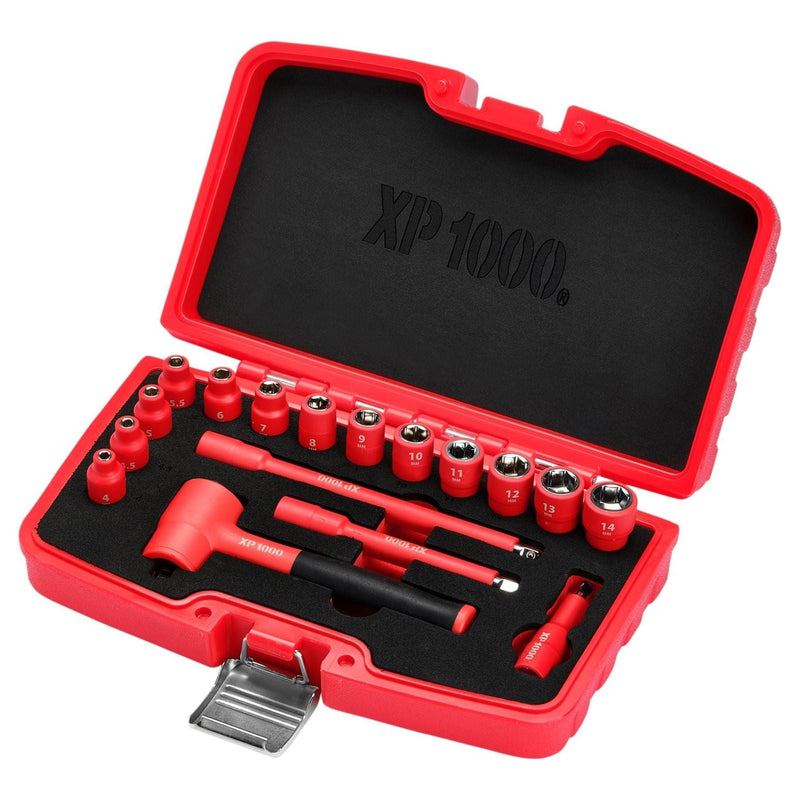 Draper XP1000 VDE Metric Socket Set, 1/4" Sq. Dr. (17 Piece) Draper - Town Tools