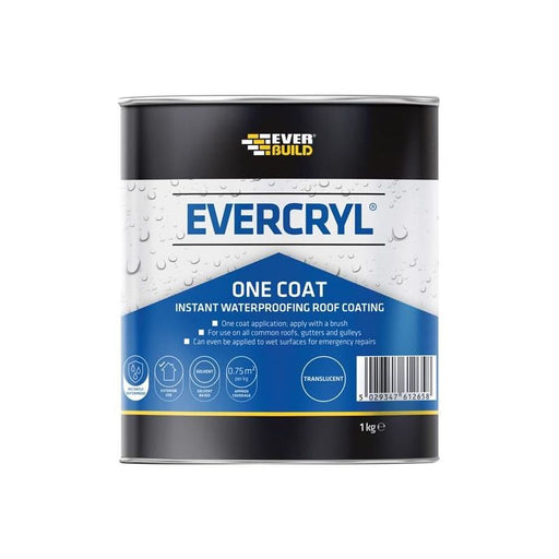 Everbuild Sika EVERCRYL® One Coat Clear 1kg Everbuild Sika - RockBottom Northamptin