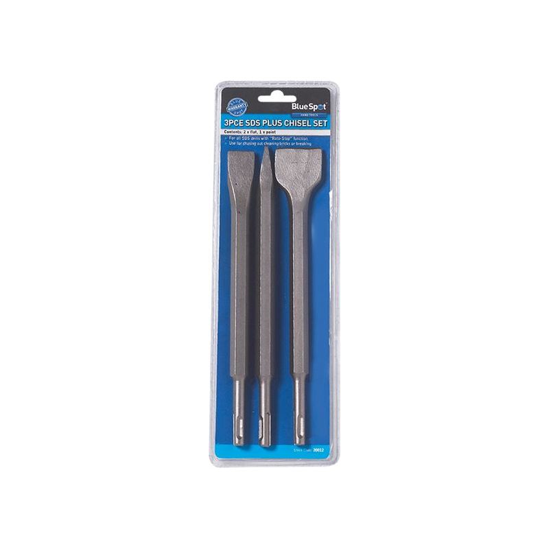 Bluespot Tools SDS Plus Chisel Set, 3 Piece BlueSpot Tools - RockBottom Northampton
