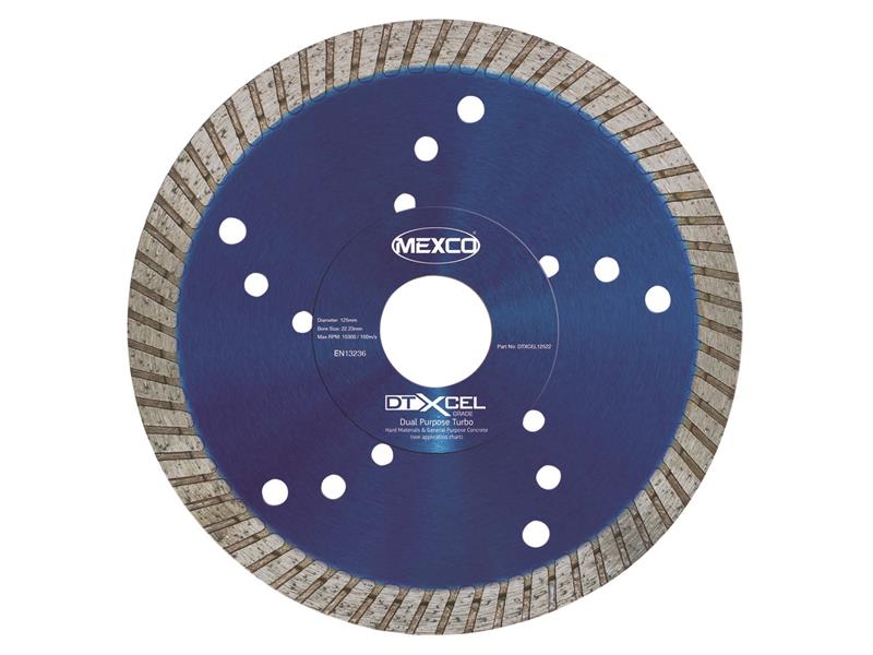 MEXCO - XCEL Grade Dual Purpose Turbo Diamond Blade 125 x 22mm