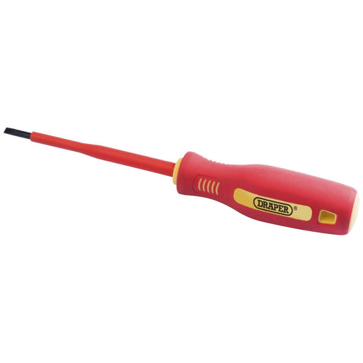 Draper Fully Insulated Plain Slot Screwdriver, 4 x 100mm 46517 Draper - Town Tools 
