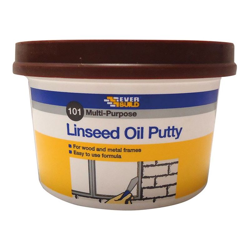 Everbuild Sika 101 Multi-Purpose Linseed Oil Putty Brown 500g Everbuild Sika - RockBottom Northamptin