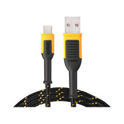 Dewalt Telecoms USB A to USB C Reinforced Charging Cable 1.8m (6ft) DEWALT Telecoms - RockBottom Northampton