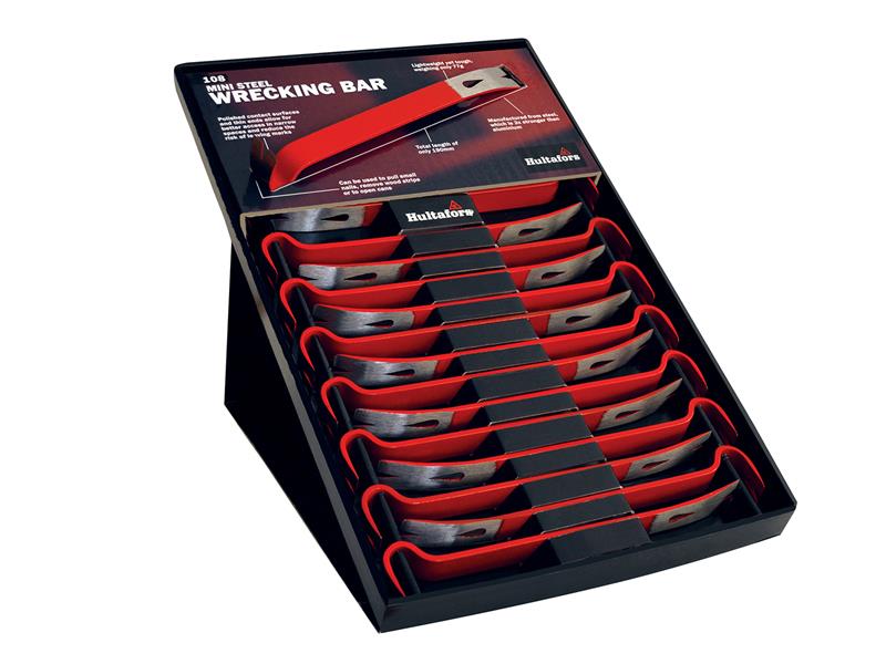 Hultafors 108 Mini Wrecking Bar Display 20 Piece
