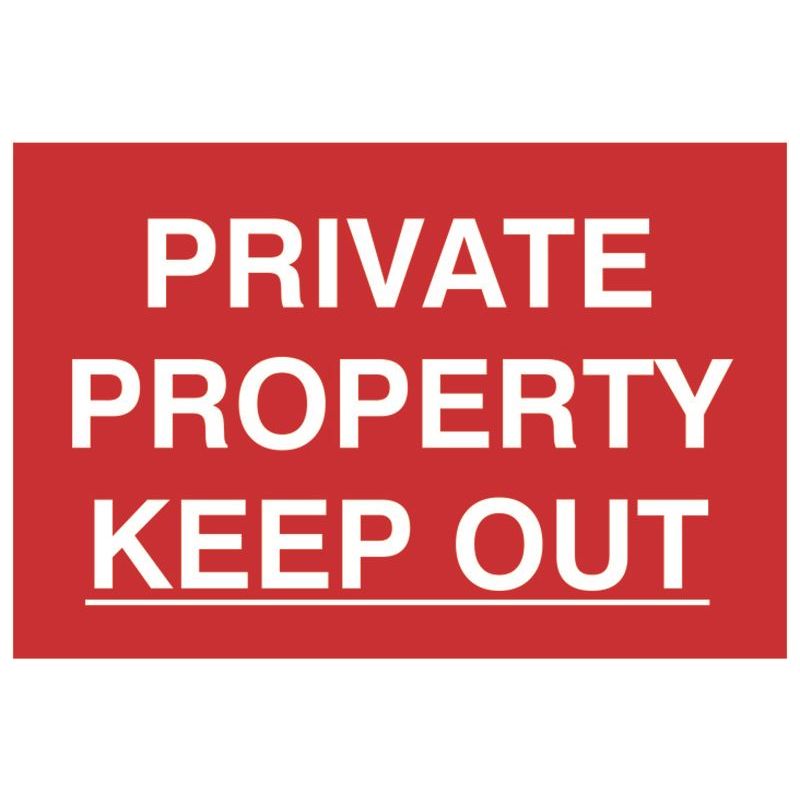 Scan Private Property Keep Out - PVC Sign 300 x 200mm Scan - RockBottom Nothampton