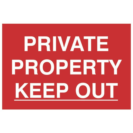 Scan Private Property Keep Out - PVC Sign 300 x 200mm Scan - RockBottom Nothampton