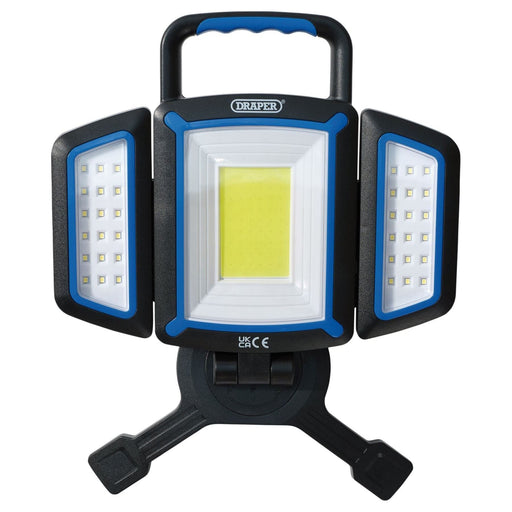 COB SMD Rechargeable Work Light and Powerbank, 18W, 2000 Lumens, USB-C Cable Supplied Draper - Town Tools