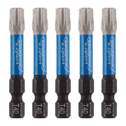 Draper Expert TX-STAR Impact Screwdriver Bits, T40 x 50mm, 1/4" Hex (Pack of 5) Draper - Town Tools 