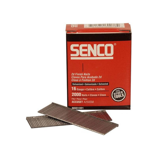 Senco Straight Brad Nails Galvanised 16G x 63mm (Pack 2000) Senco - RockBottom Nothampton