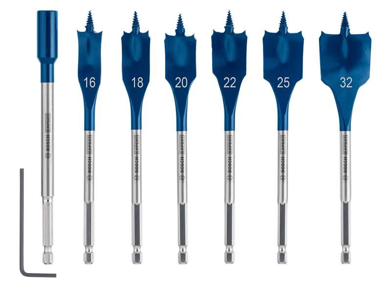 Bosch Powertool Accessories EXPERT Self Cut Speed Spade Drill Bit Set, 7 Piece Bosch Powertool Accessories - RockBottom Northampton