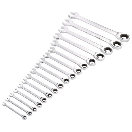 Draper Draper HI-TORQ Metric Ratchet Combination Spanner Set (17 Piece) Draper - Town Tools