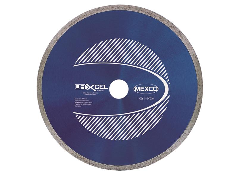 MEXCO - UHXCEL Ultra Hard Materials Diamond Blade 200 x 25.4mm