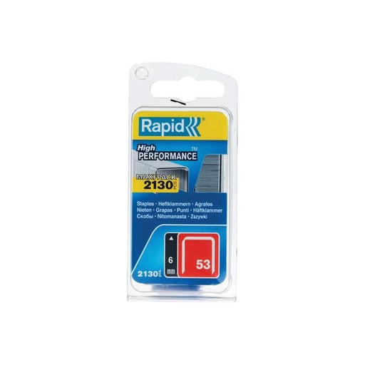 Rapid 53/6B 6mm Galvanised Staples (Pack 2000) Rapid - RockBottom Nothampton