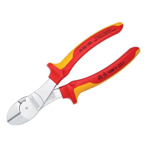 Knipex VDE High Leverage Diagonal Cutter 180mm Knipex - RockBottom Northampton