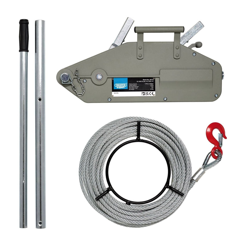 Draper Draper Expert Wire Rope Puller, 1600kg Draper - Town Tools