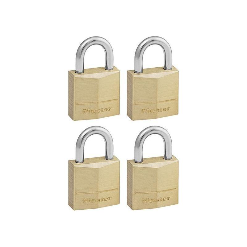 Master Lock Solid Brass 20mm Padlock 3-Pin - Keyed Alike x 4 Master Lock - RockBottom Northampton