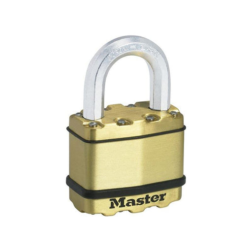 Master Lock Excell™ Brass Finish 50mm Padlock 4-Pin Master Lock - RockBottom Northampton