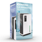 Daewoo 3.2L Dehumidifier with Air Purifier Quiet Low Energy Auto Shut-Off