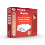 Daewoo White Electric Heated Underblanket Winter Blanket Double Size