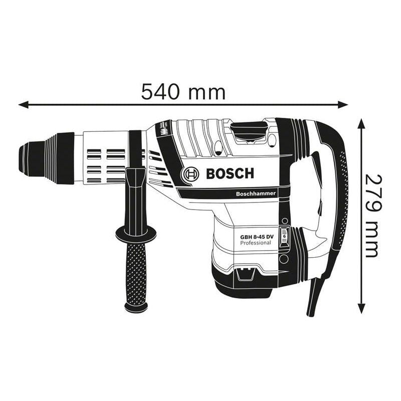 Bosch GBH 8-45 DV SDS-Max Professional Rotary Hammer 1500W 110V Bosch - RockBottom Northampton