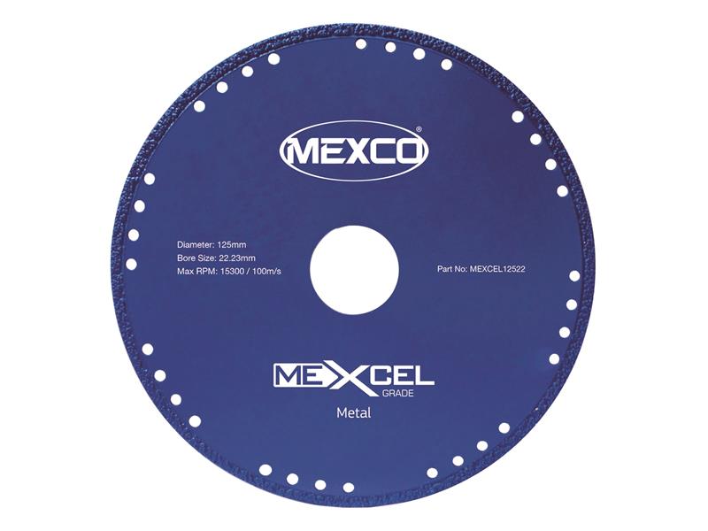MEXCO - XCEL Grade Metal Cut Diamond Blade 125 x 22mm