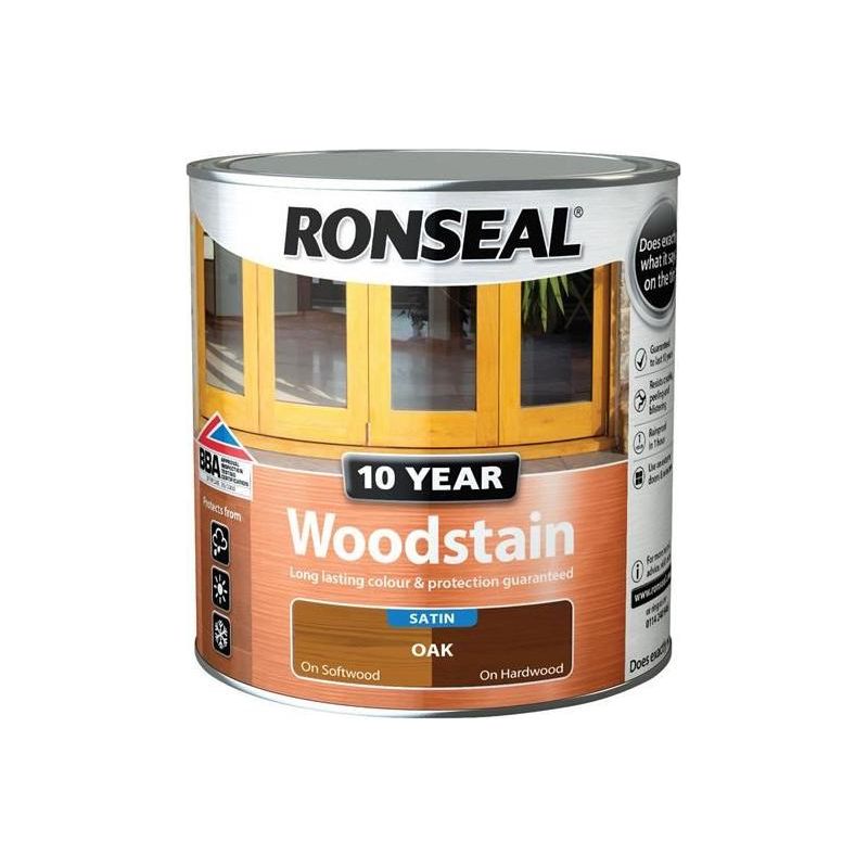 Ronseal 10 Year Woodstain Dark Oak 750ml Ronseal - RockBottom Nothampton