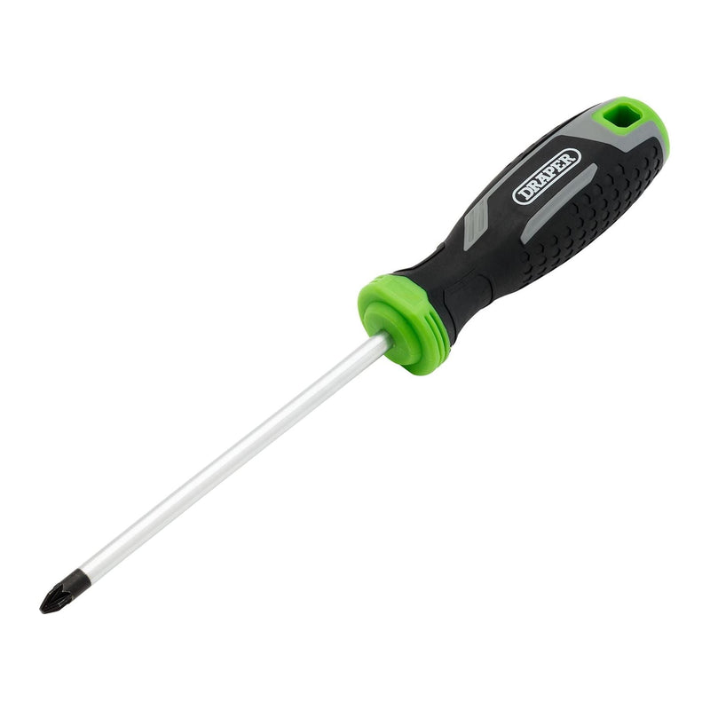 Draper Pozi Soft Grip Screwdriver, PZ2 x 125mm Draper - Town Tools