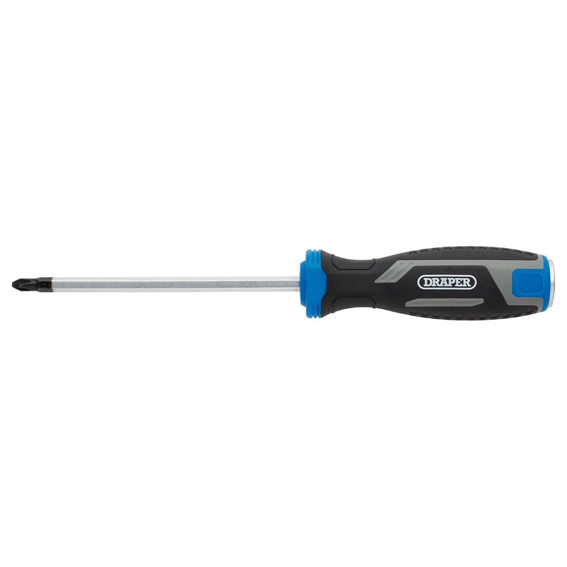 Draper Pound Thru Phillips Soft Grip Screwdriver, PH2 x 125mm Draper - Town Tools
