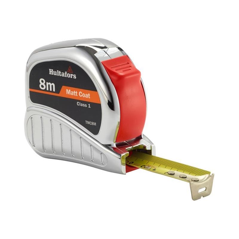 Hultafors TM8M Chrome Tri-Matic Pocket Tape 8m (Width 25mm) Hultafors - RockBottom Northampton