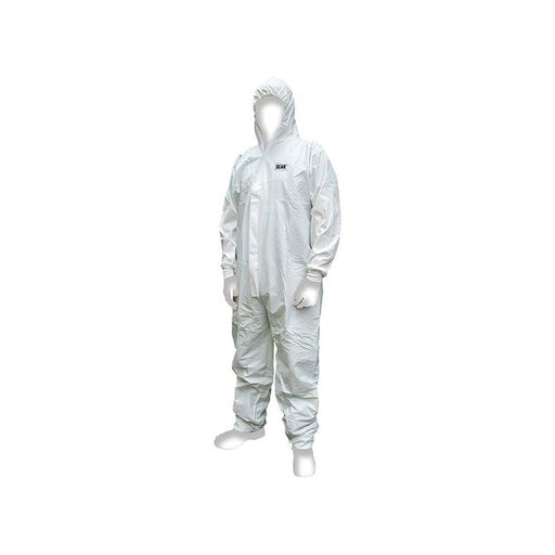 Scan Chemical Splash Resistant Disposable Coverall White Type 5/6 M (36-39in) Scan - RockBottom Nothampton