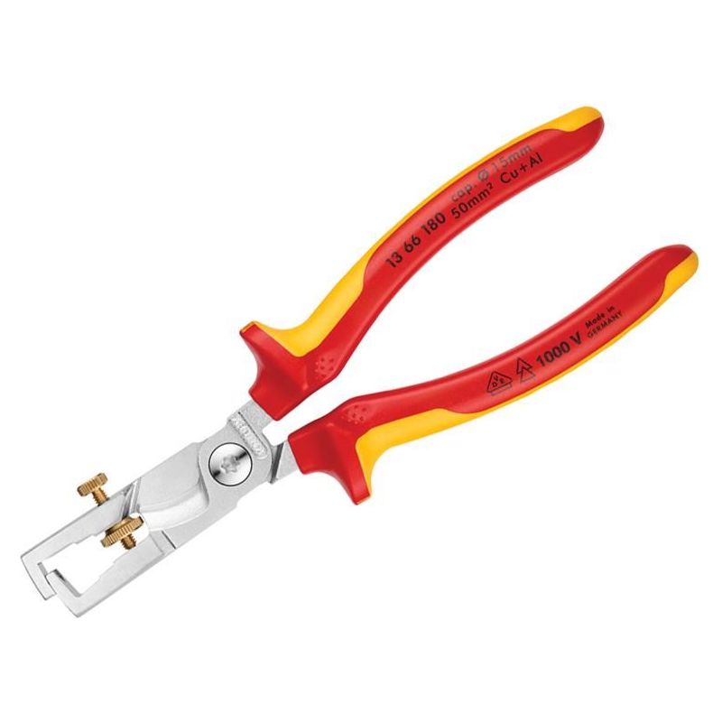 Knipex VDE StriX Insulation Stripper with Cable Shears 180mm Knipex - RockBottom Northampton