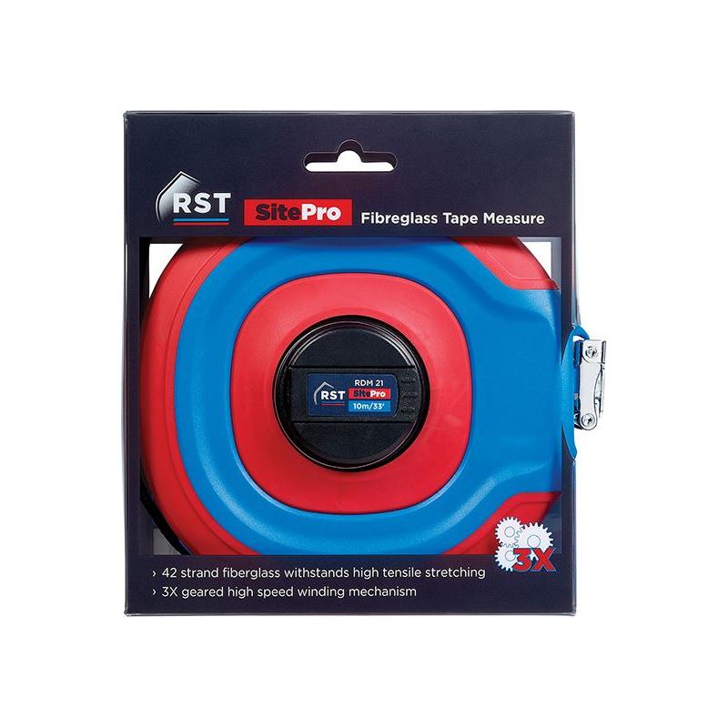 R.S.T. SitePro Fibreglass Tape 10m/33ft (Width 13mm) R.S.T. - RockBottom Nothampton